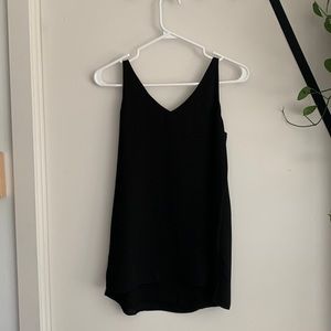 Black polyester tank top